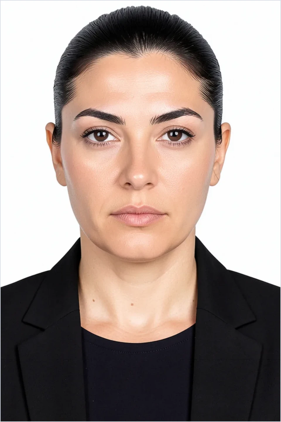 Beispiel-Passbild auf einem Anwaltszulassung- & Kammerausweis-Foto-Dokument