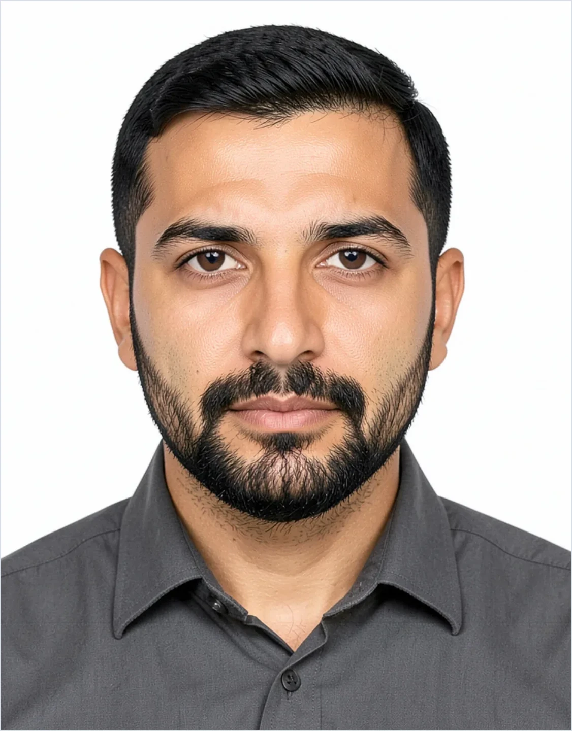 Sample ID photo placed on a UAE / Dubai Visa Photo document