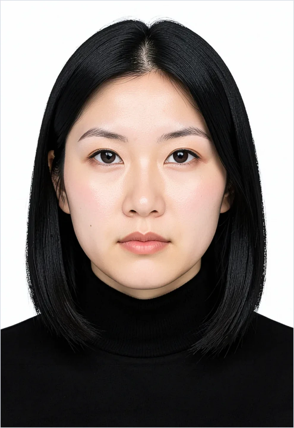Sample ID photo placed on a China Visa Photo document