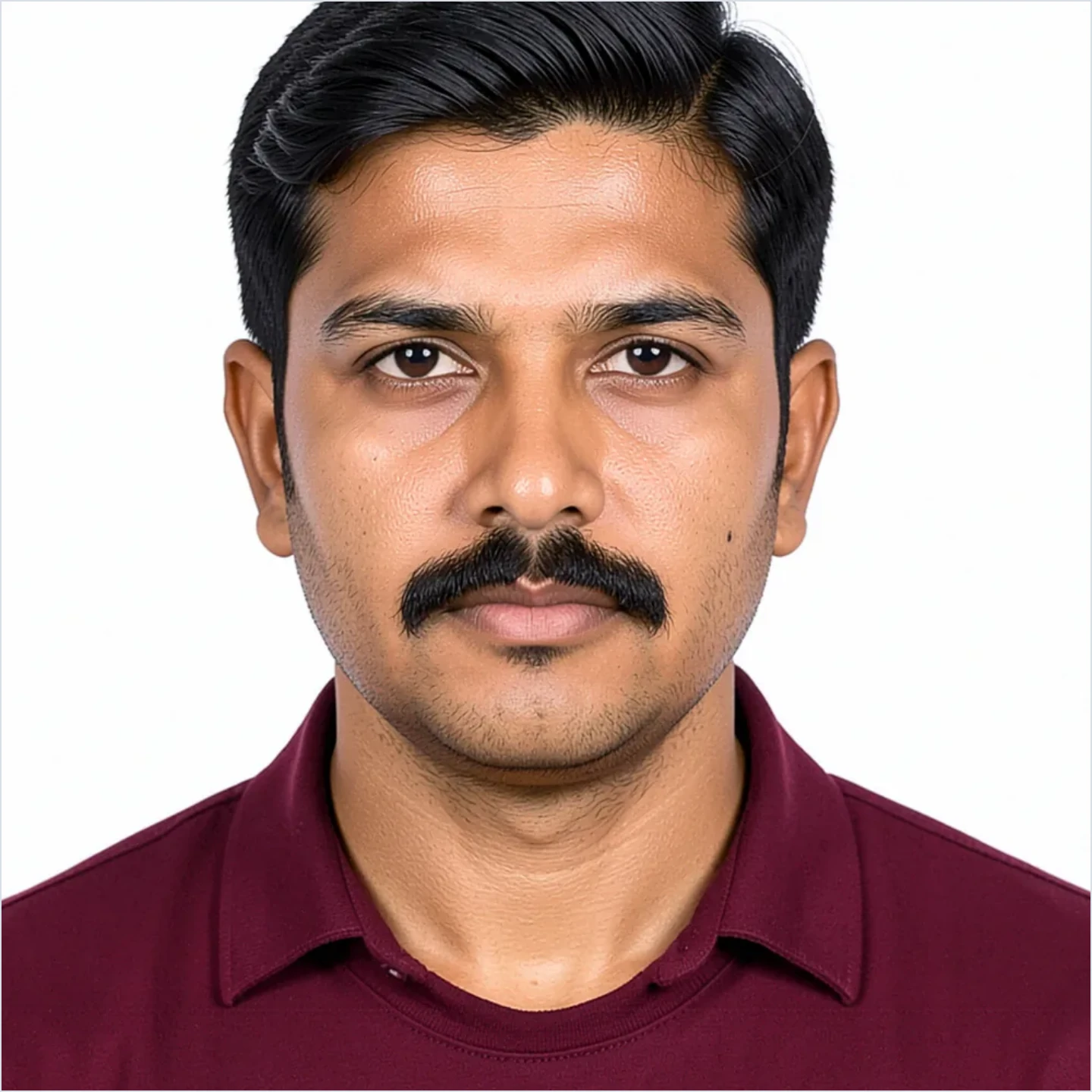 Beispiel-Passbild auf einem Indien-e-Visum-Foto-Dokument