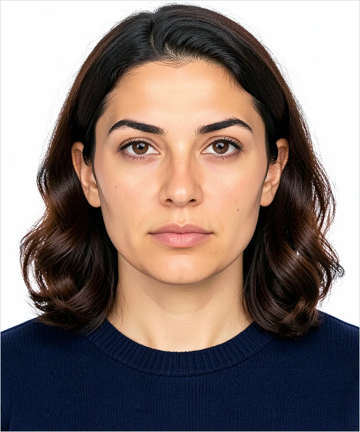 Sample ID photo placed on a Biometric Photo Guide document