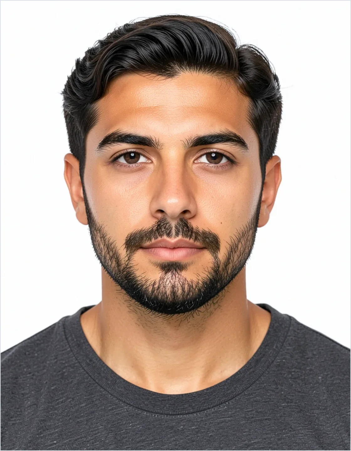 Sample Spain Visa Photo — the cropped portrait as delivered in the file