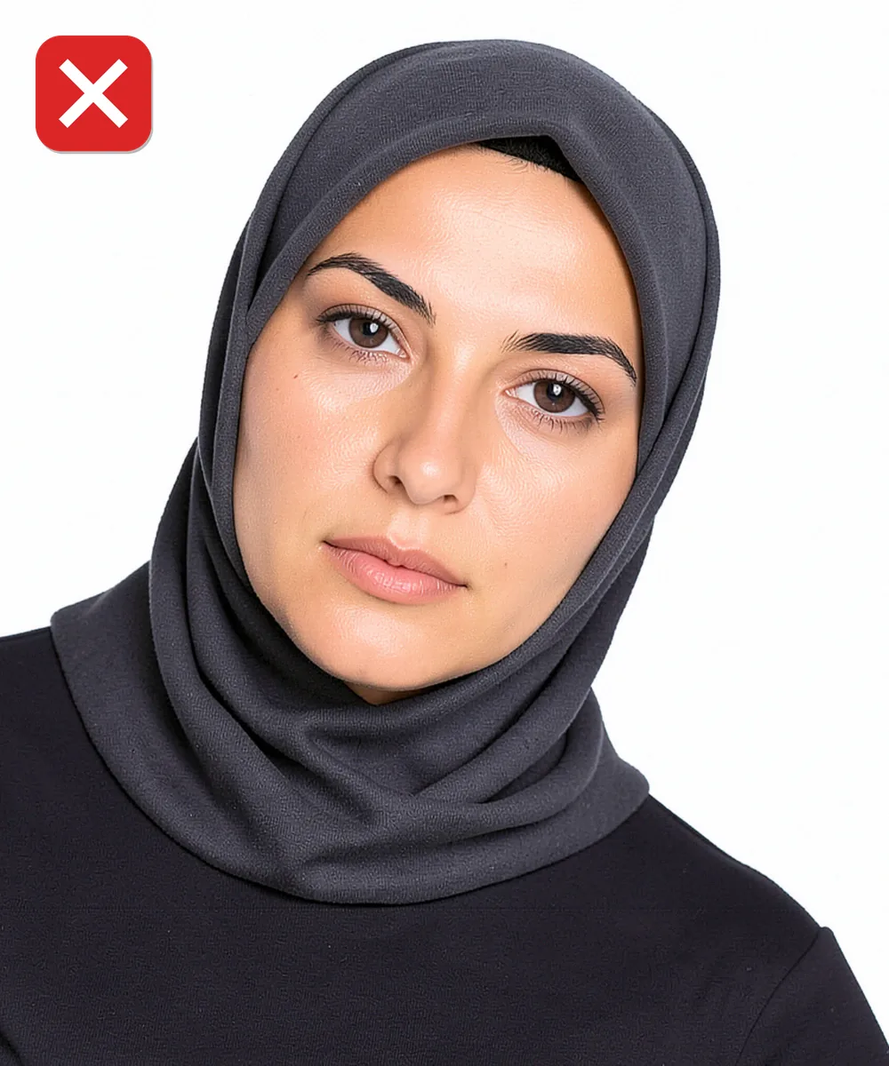Esenler'de Vesikalık Fotoğraf — Yanlış vesikalık örneği: baş yana eğik