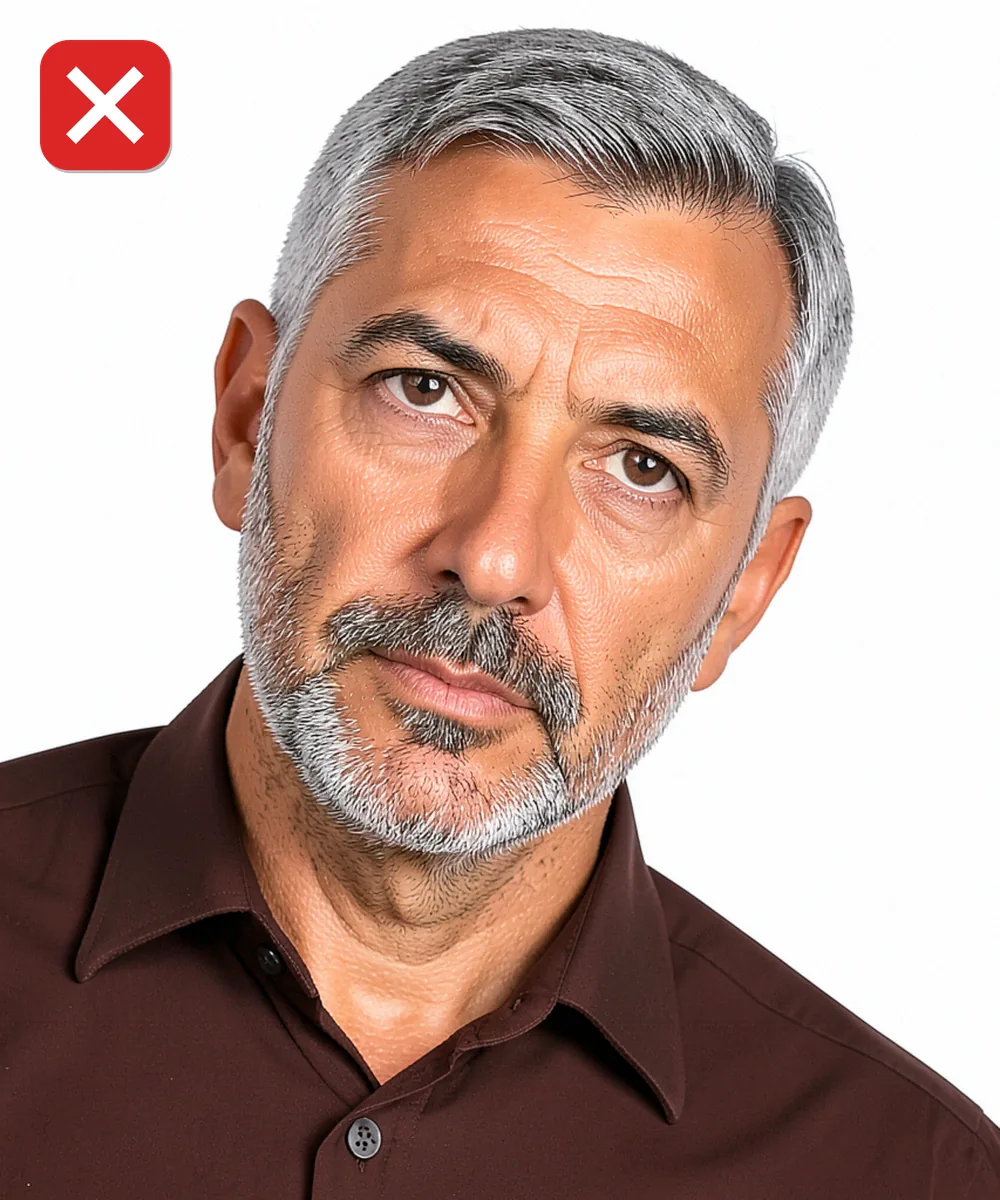 Passport Photo in Eyüpsultan — Incorrect ID photo: head tilted to one side