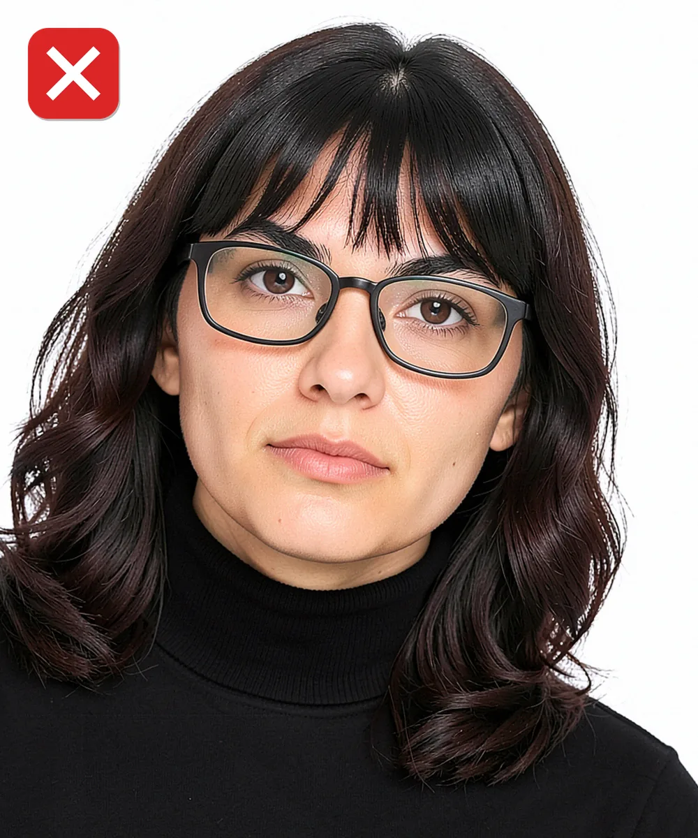 Passport Photo in Kadıköy — Incorrect ID photo: head tilted to one side
