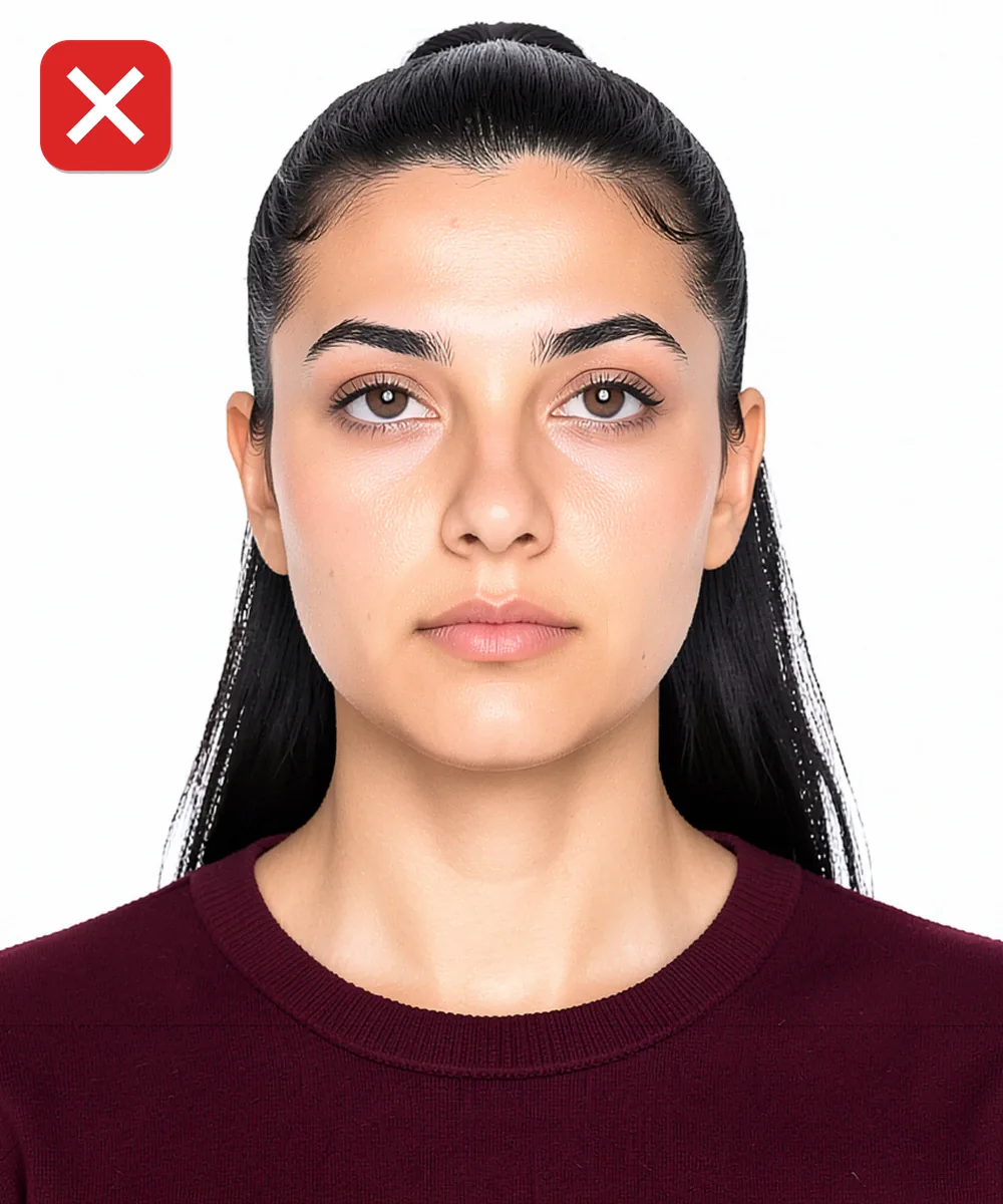 Passport Photo in Pendik — Incorrect ID photo: taken from a low angle