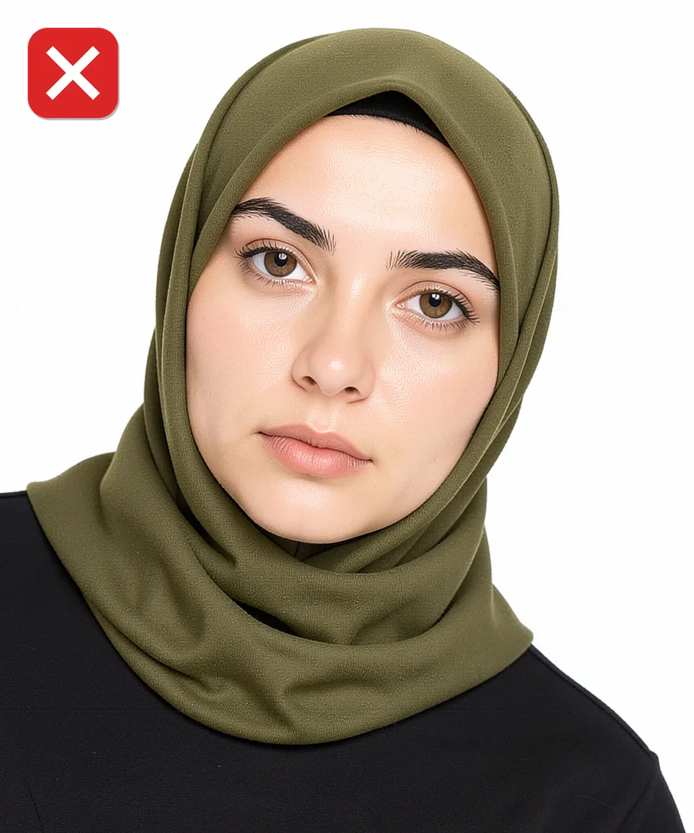 Ümraniye'de Vesikalık Fotoğraf — Yanlış vesikalık örneği: baş yana eğik