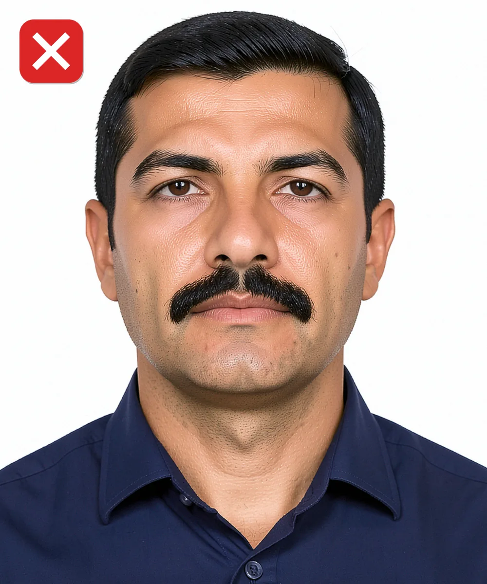 Passport Photo in Zeytinburnu — Incorrect ID photo: taken from a low angle