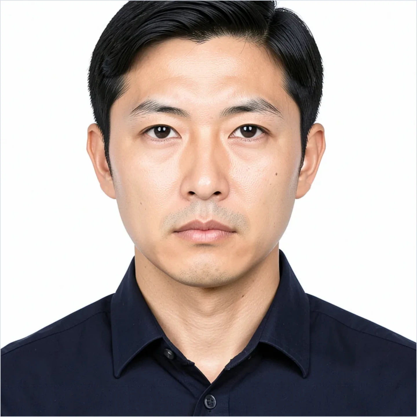 Sample ID photo placed on a Japan Visa Photo document