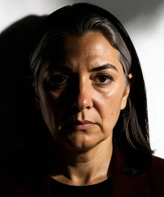 Corporate Headshots — Incorrect corporate portrait: harsh side lighting splits the face