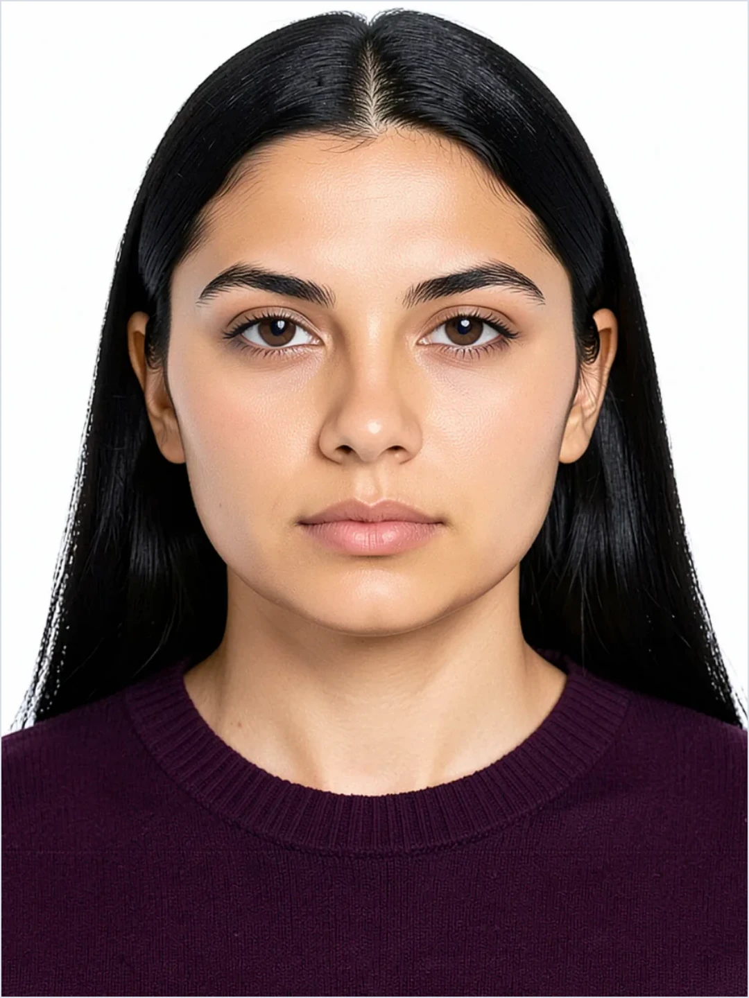 Beispiel-Passbild auf einem Fotohintergrund weiß machen-Dokument