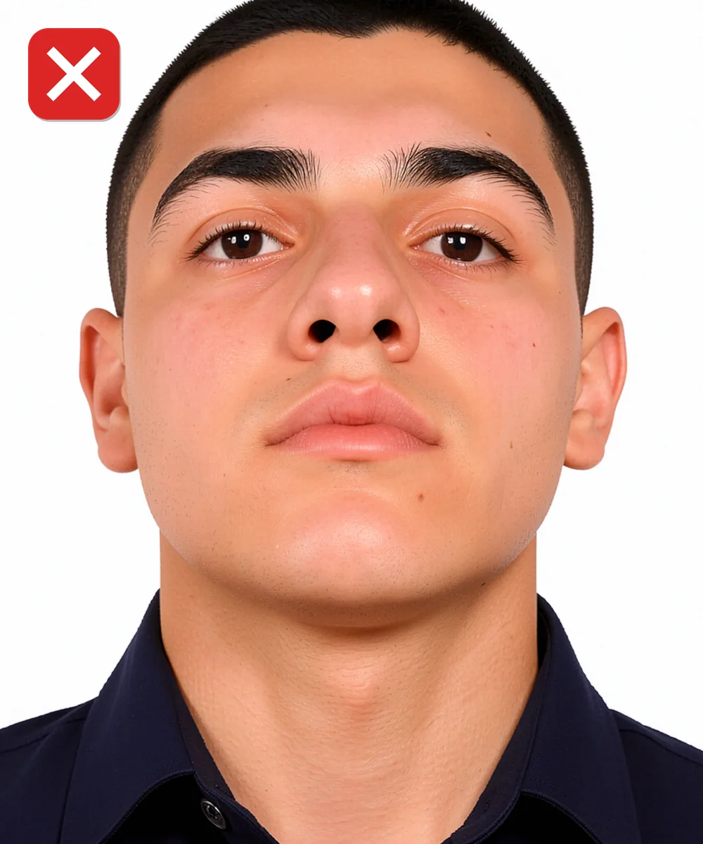 Turkey Military Service, Academy and Police Photo — Incorrect ID photo: taken from a low angle