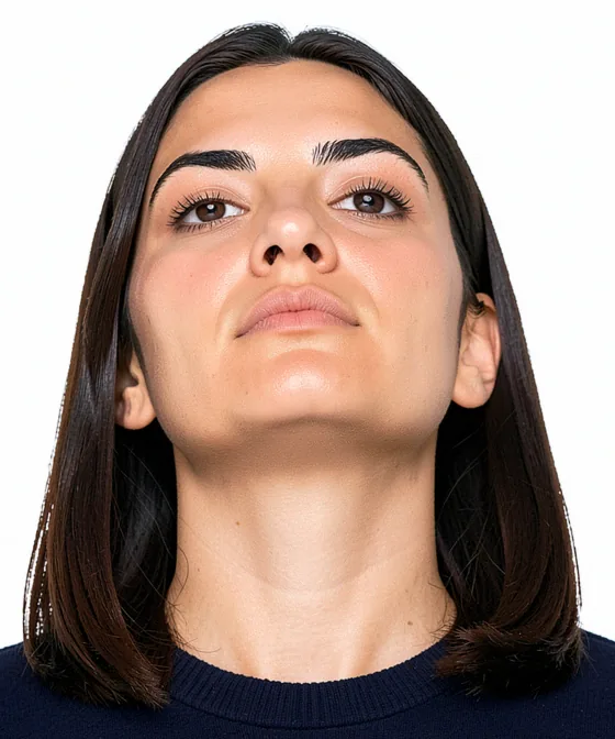What Are the Differences Between a Biometric Photo and a Standard ID Photo? — Incorrect ID photo: taken from a low angle