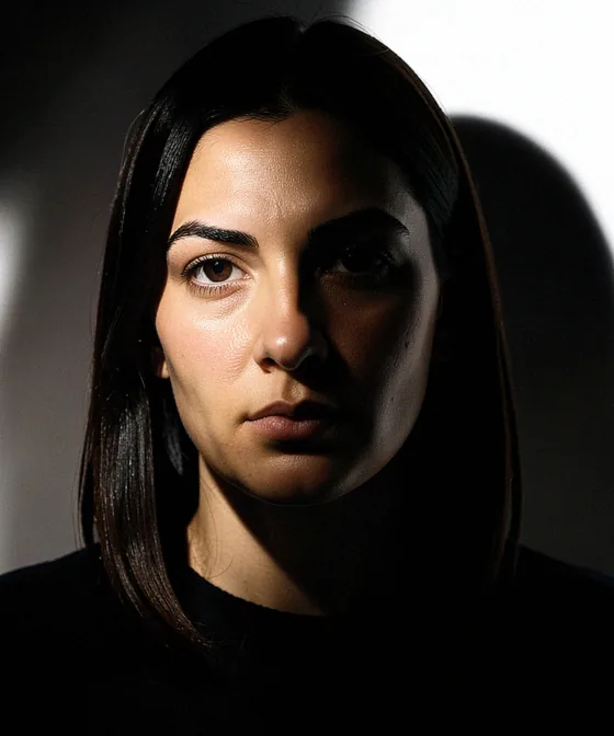 What Are the Differences Between a Biometric Photo and a Standard ID Photo? — Incorrect ID photo: harsh side lighting splits the face