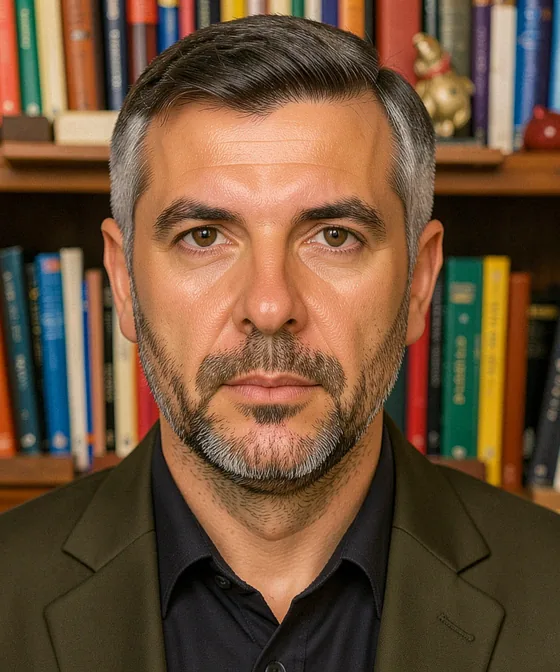 Vesikalık İçin Kıyafet ve Renk Seçimi — Yanlış vesikalık örneği: arka planda kitaplık