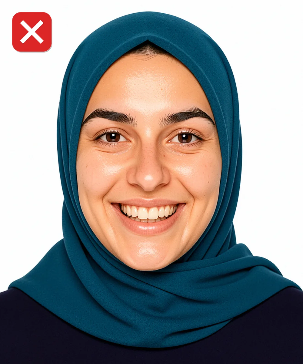 Marriage in Turkey — Incorrect ID photo: smiling