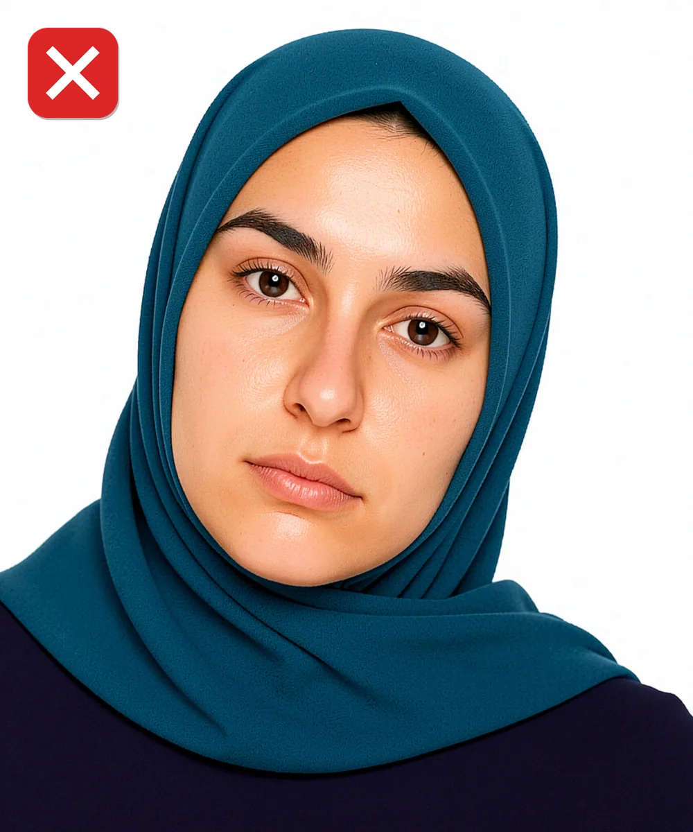Marriage in Turkey — Incorrect ID photo: head tilted to one side