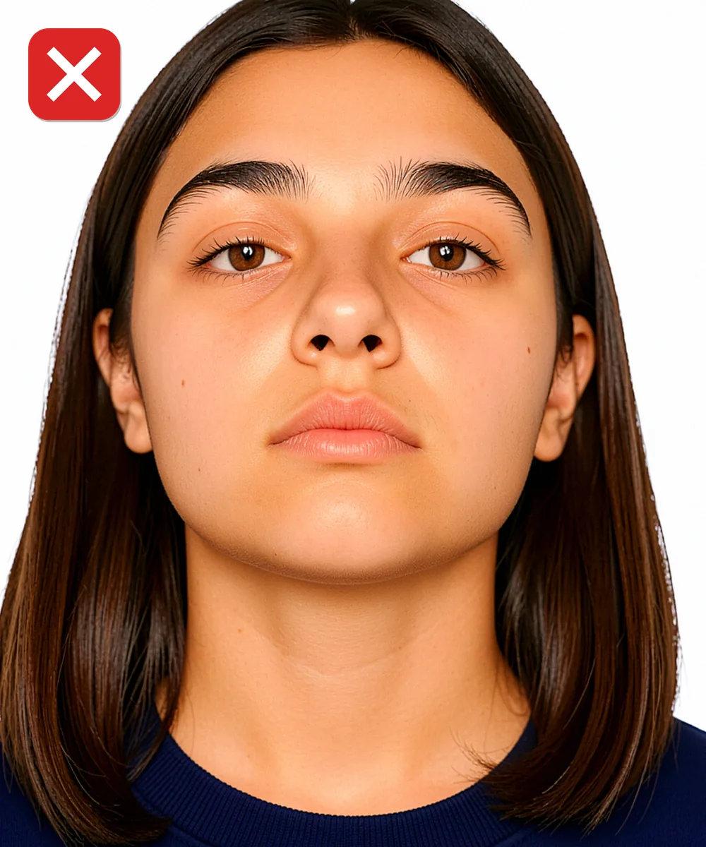 e-Okul and School Registration Photo — Incorrect ID photo: taken from a low angle