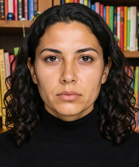 Dijital Vesikalığı Başvuru Portalına Yükleme — Yanlış vesikalık örneği: arka planda kitaplık