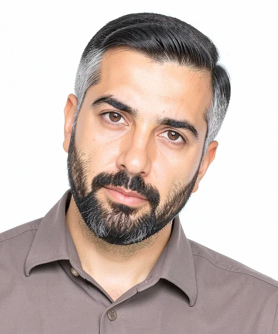 Suriye Pasaportu Fotoğrafı — Yanlış vesikalık örneği: baş yana eğik