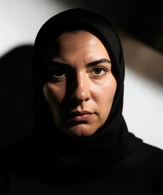 Umre ve Hac Vizesi Fotoğrafı — Yanlış vesikalık örneği: sert yan ışık yüzü gölgeye bölüyor